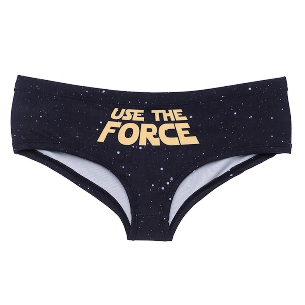 2125 Funny Hipster Panties - May 4th Be With You, Use Force,L